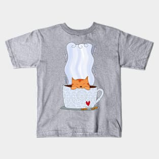 Tea Cat Kids T-Shirt